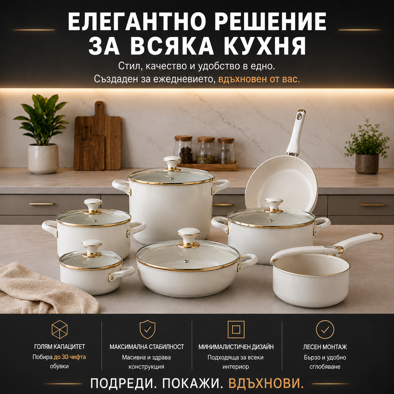 Премиум комплект готварски съдове